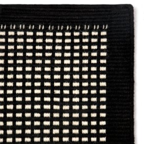 Kelim Uldt�ppe Luxor Black/White