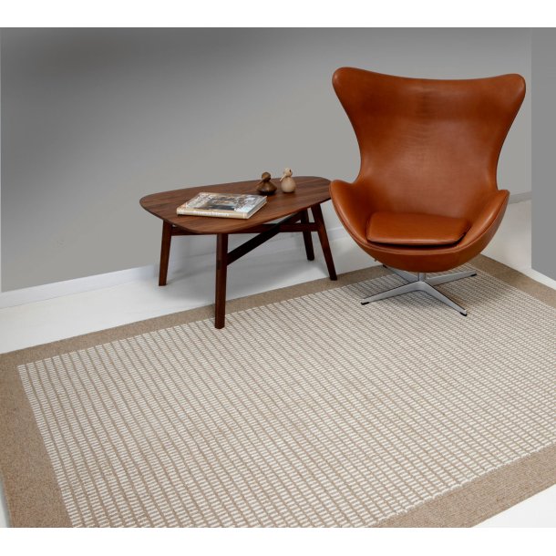 Kelim Uldt�ppe Luxor Dark-Beige/White