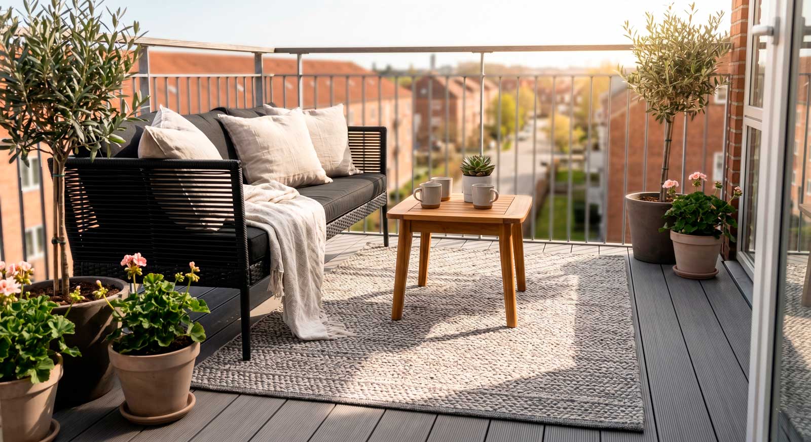 Gedigne udendørs tæpper til terrasse og altan fra Hoka Tæpper og Gulve